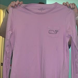 pink vineyard vines long sleeve shirt